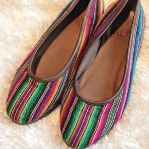 Fortress of the Incas flats Rainbow Colorful Peru Brown Leather
